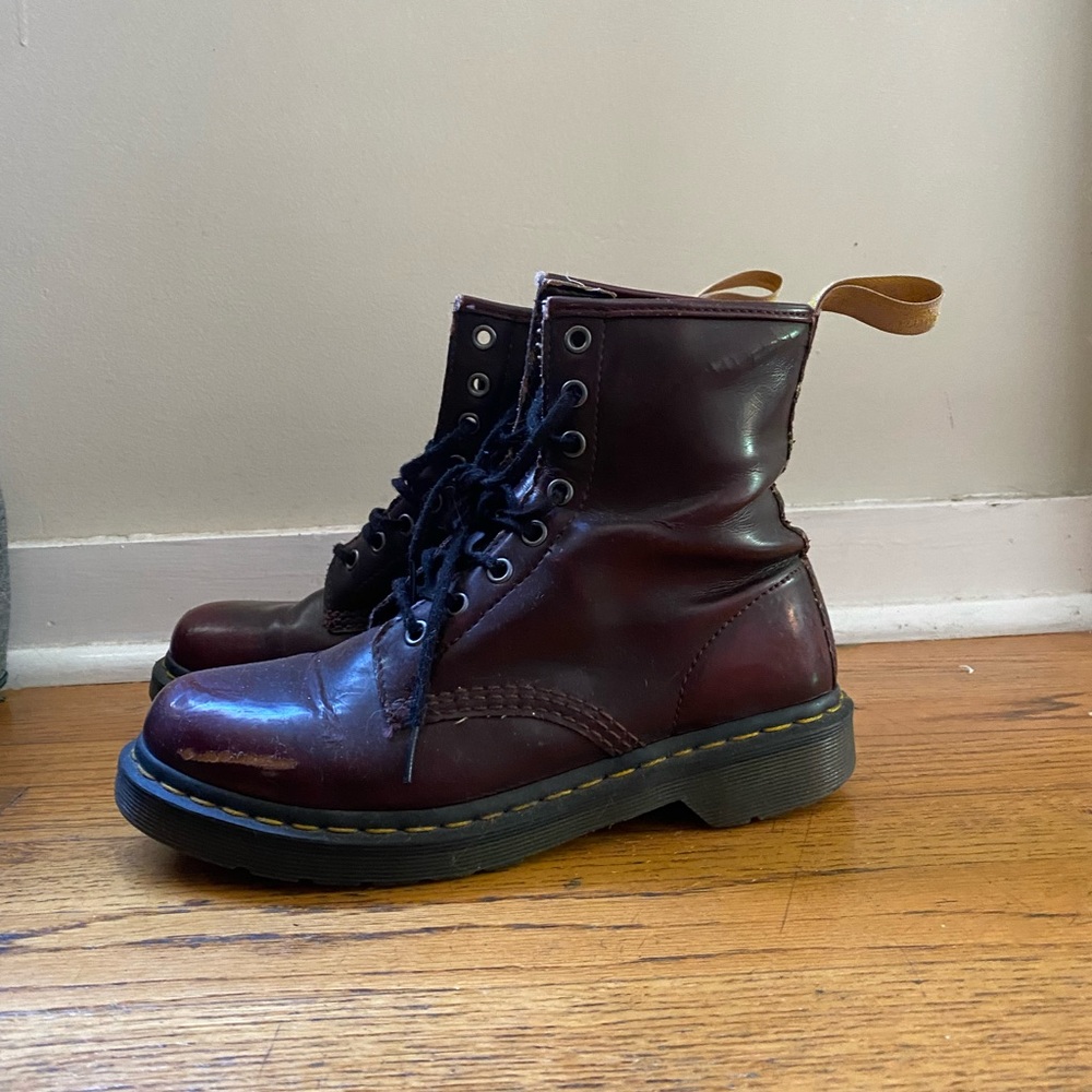 Cherry Red Vegan Doc Martens 1460 Lace Up